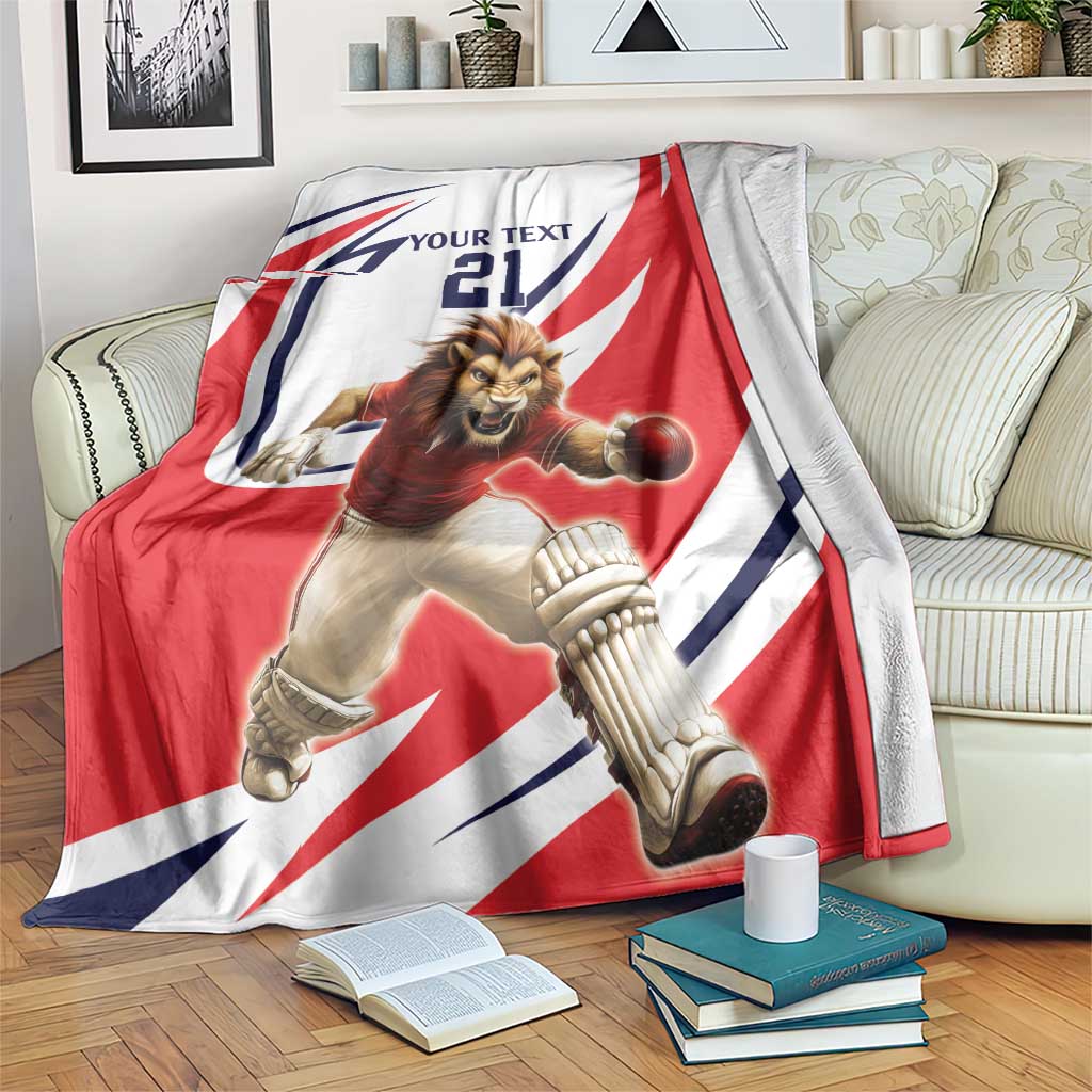 England Lion Mascot Cricket Custom Blanket Unique Pattern