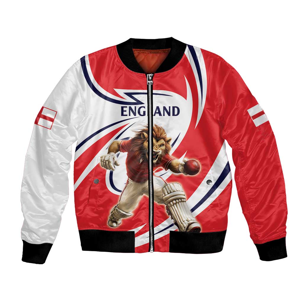 England Lion Mascot Cricket Custom Bomber Jacket Unique Pattern