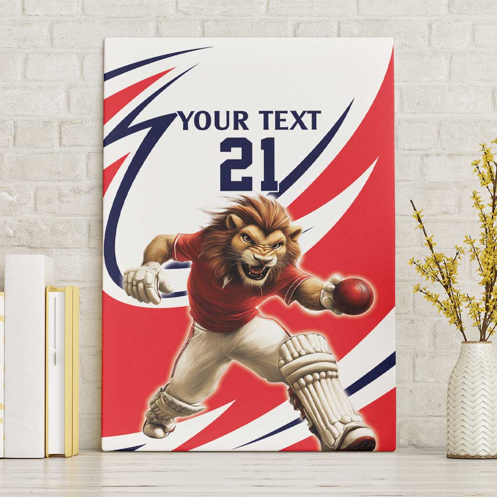 England Lion Mascot Cricket Custom Canvas Wall Art Unique Pattern