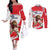 England Lion Mascot Cricket Custom Couples Matching Off The Shoulder Long Sleeve Dress and Long Sleeve Button Shirt Unique Pattern