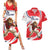 England Lion Mascot Cricket Custom Couples Matching Summer Maxi Dress and Hawaiian Shirt Unique Pattern