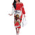 England Lion Mascot Cricket Custom Family Matching Off The Shoulder Long Sleeve Dress and Hawaiian Shirt Unique Pattern