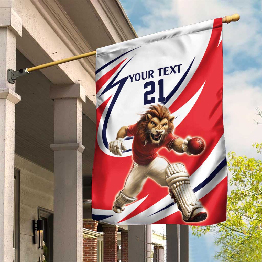 England Lion Mascot Cricket Custom Garden Flag Unique Pattern