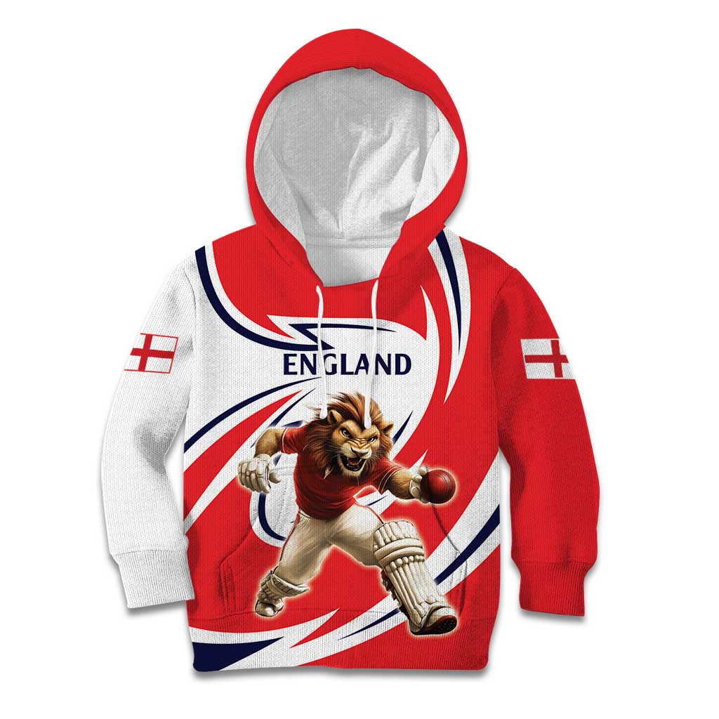 England Lion Mascot Cricket Custom Kid Hoodie Unique Pattern