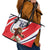 England Lion Mascot Cricket Custom Leather Tote Bag Unique Pattern