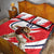 England Lion Mascot Cricket Custom Quilt Bed Set Unique Pattern