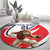 England Lion Mascot Cricket Custom Round Carpet Unique Pattern