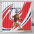 England Lion Mascot Cricket Custom Shower Curtain Unique Pattern