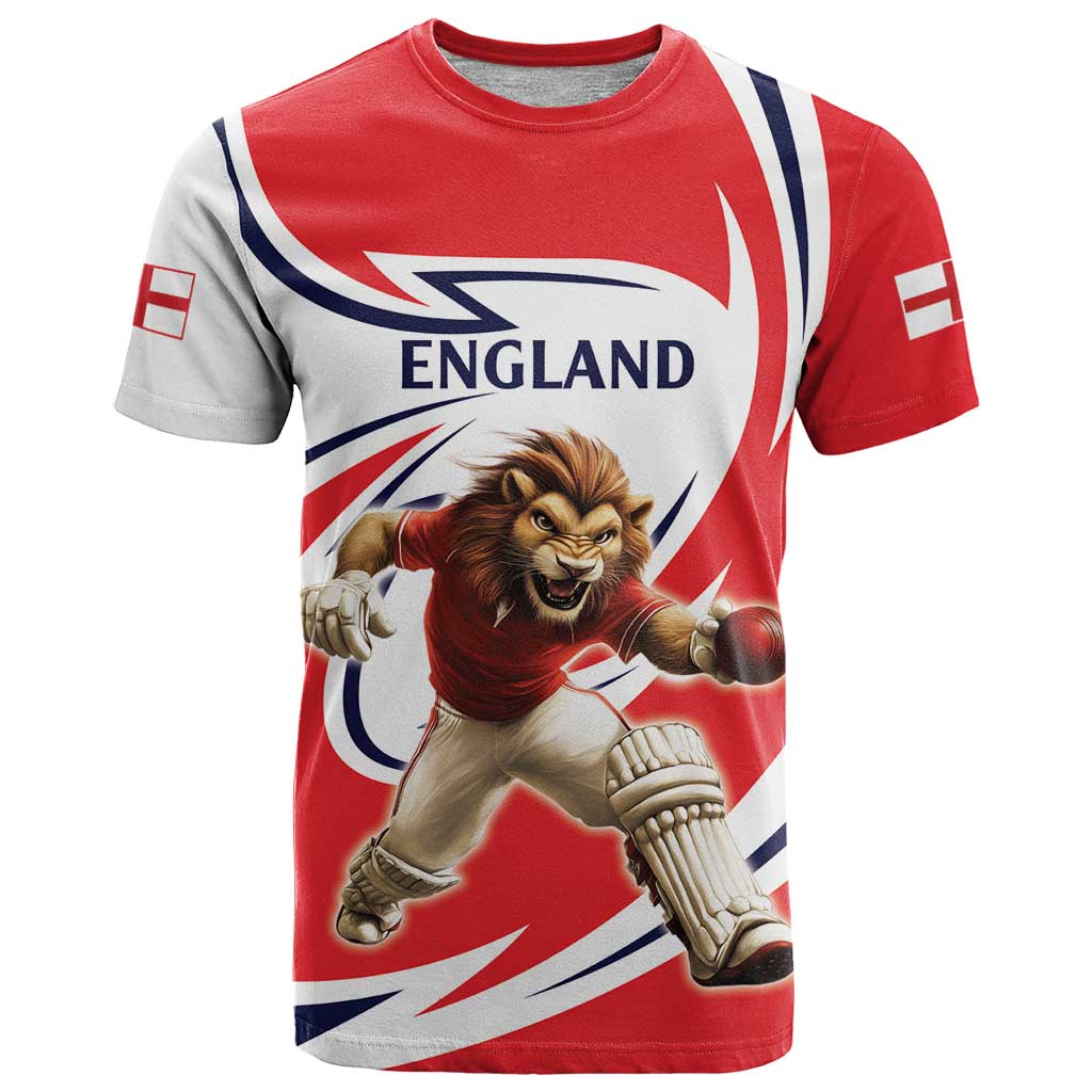 England Lion Mascot Cricket Custom T Shirt Unique Pattern