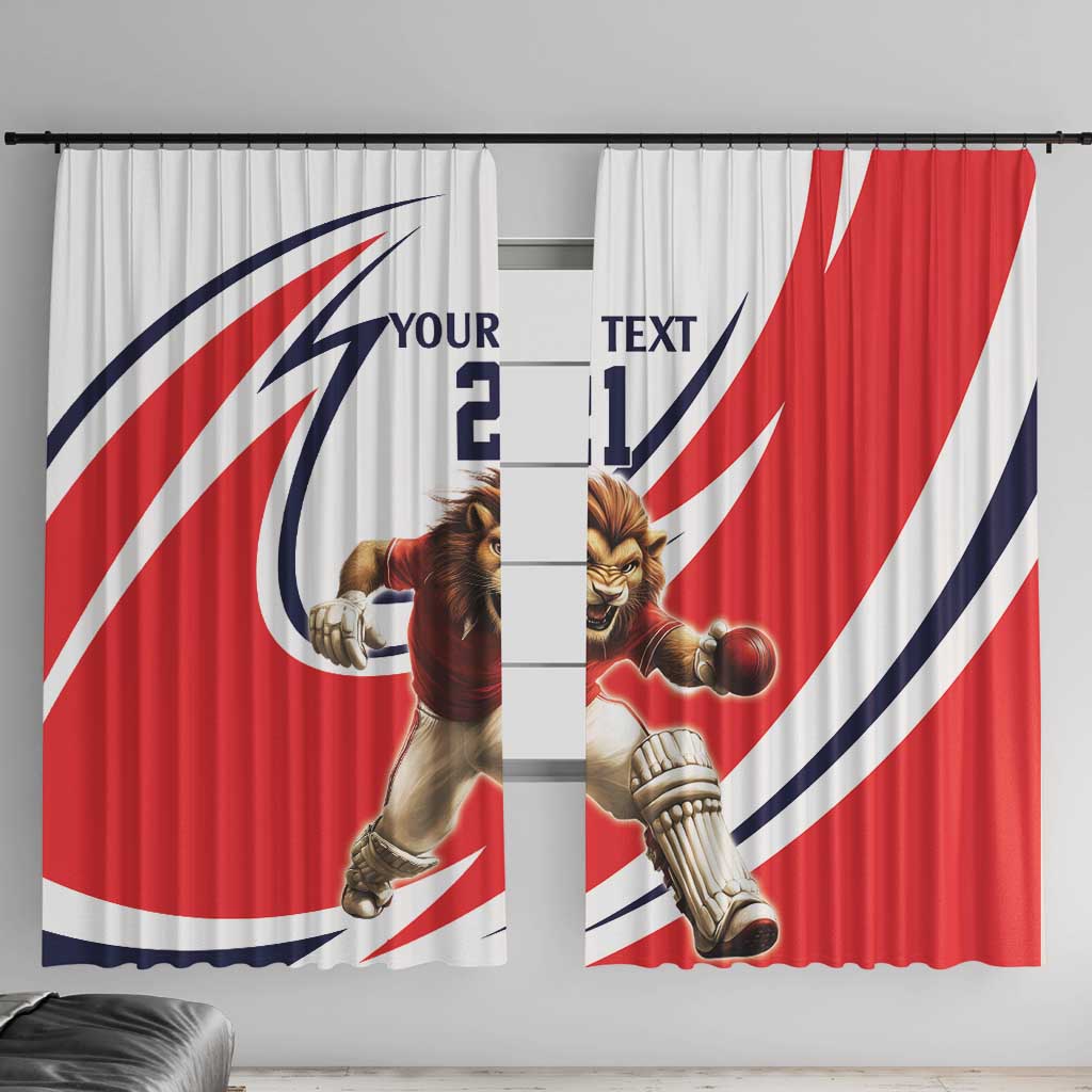 England Lion Mascot Cricket Custom Window Curtain Unique Pattern