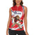 England Lion Mascot Cricket Custom Women Sleeveless Polo Shirt Unique Pattern