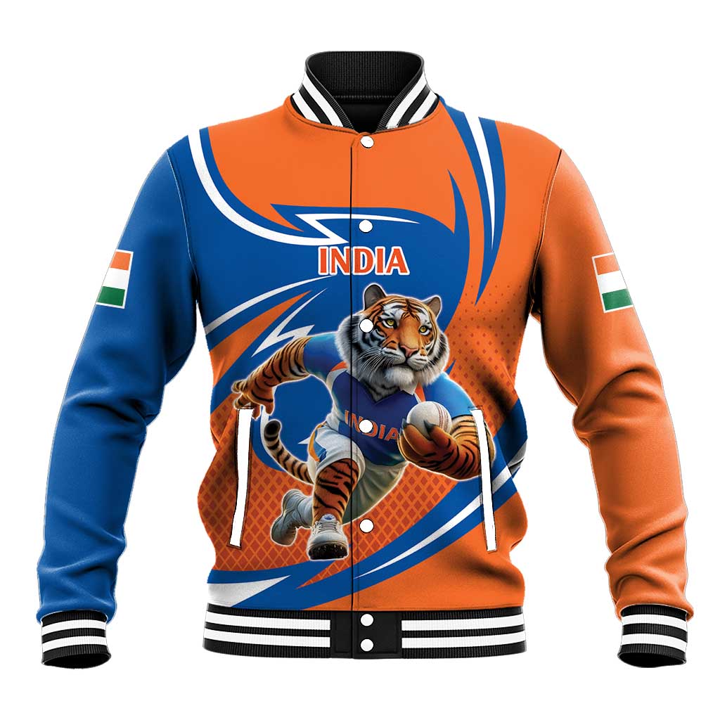 Indian Bengal Tiger Cricket Custom Baseball Jacket Unique Pattern