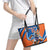 Indian Bengal Tiger Cricket Custom Leather Tote Bag Unique Pattern