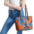 Indian Bengal Tiger Cricket Custom Leather Tote Bag Unique Pattern