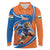 Indian Bengal Tiger Cricket Custom Long Sleeve Polo Shirt Unique Pattern