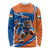 Indian Bengal Tiger Cricket Custom Long Sleeve Shirt Unique Pattern