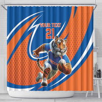 Indian Bengal Tiger Cricket Custom Shower Curtain Unique Pattern