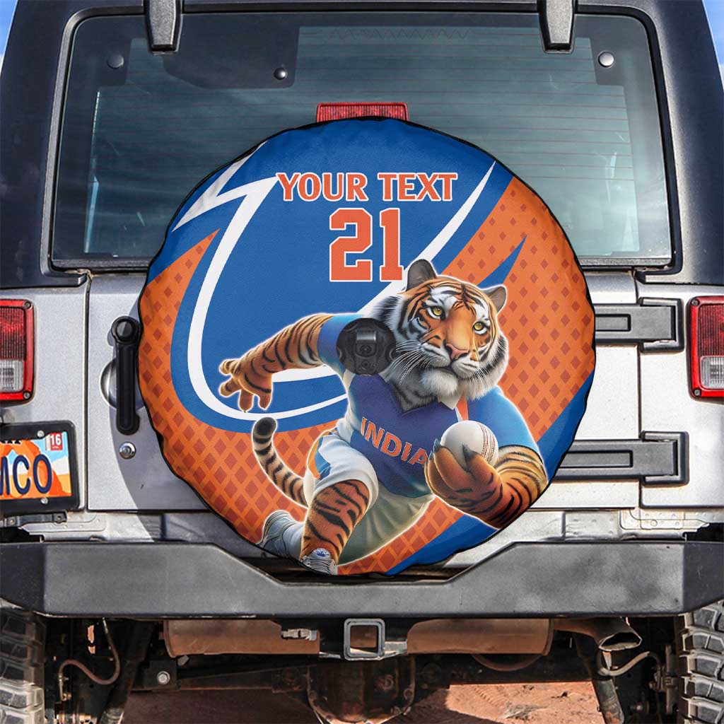 Indian Bengal Tiger Cricket Custom Spare Tire Cover Unique Pattern