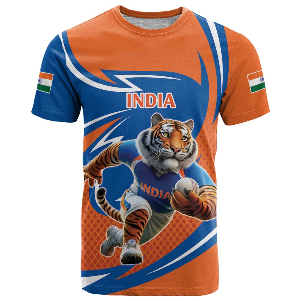 Indian Bengal Tiger Cricket Custom T Shirt Unique Pattern