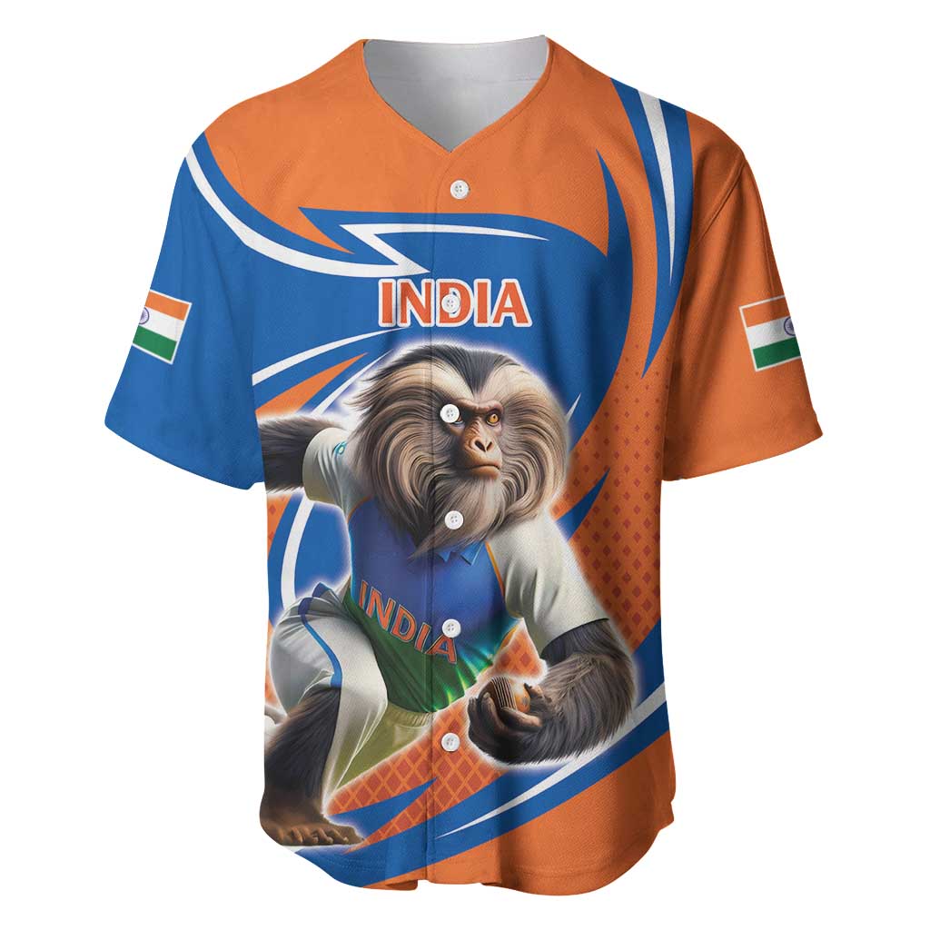 Indian Nilgiri Langur Cricket Custom Baseball Jersey Unique Pattern