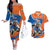 Indian Nilgiri Langur Cricket Custom Couples Matching Off The Shoulder Long Sleeve Dress and Hawaiian Shirt Unique Pattern