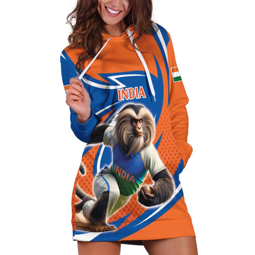 Indian Nilgiri Langur Cricket Custom Hoodie Dress Unique Pattern