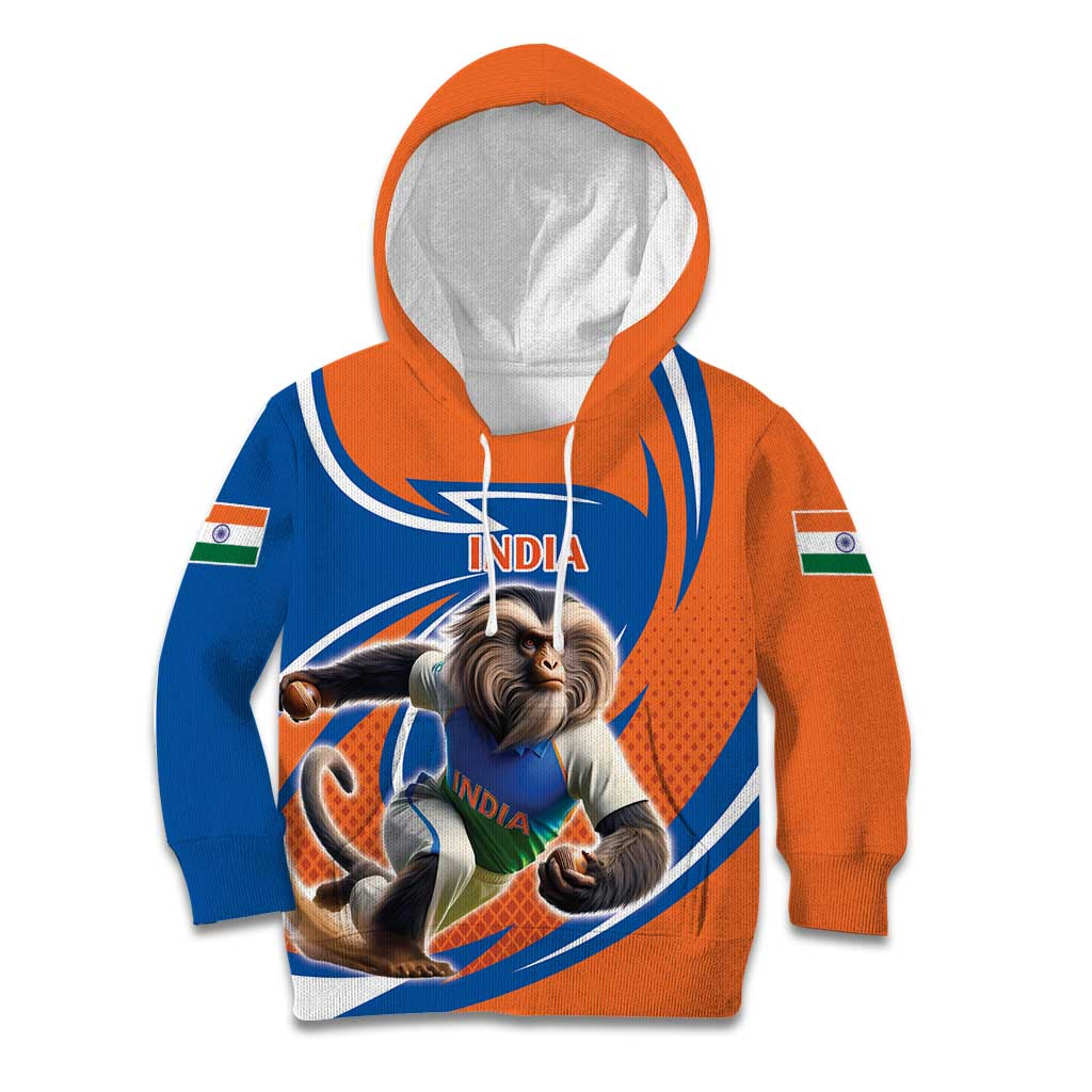 Indian Nilgiri Langur Cricket Custom Kid Hoodie Unique Pattern