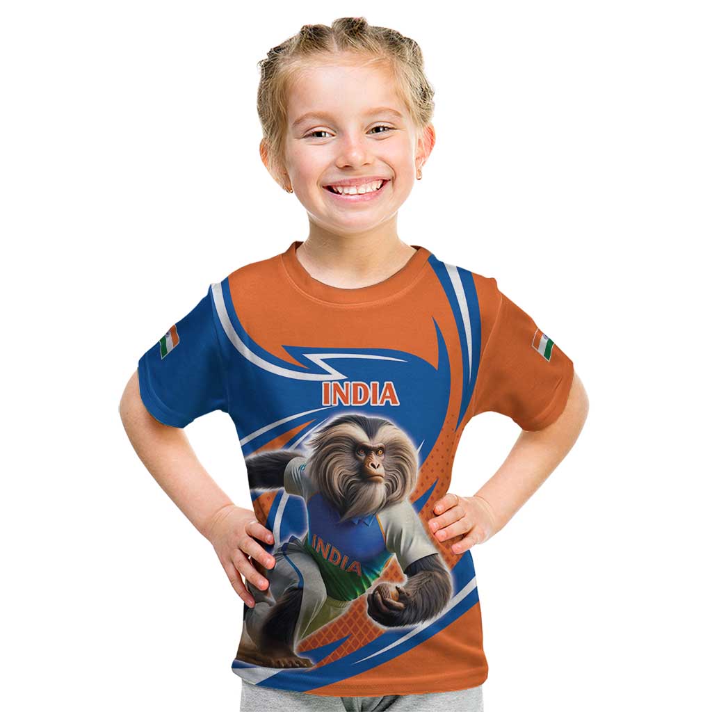 Indian Nilgiri Langur Cricket Custom Kid T Shirt Unique Pattern