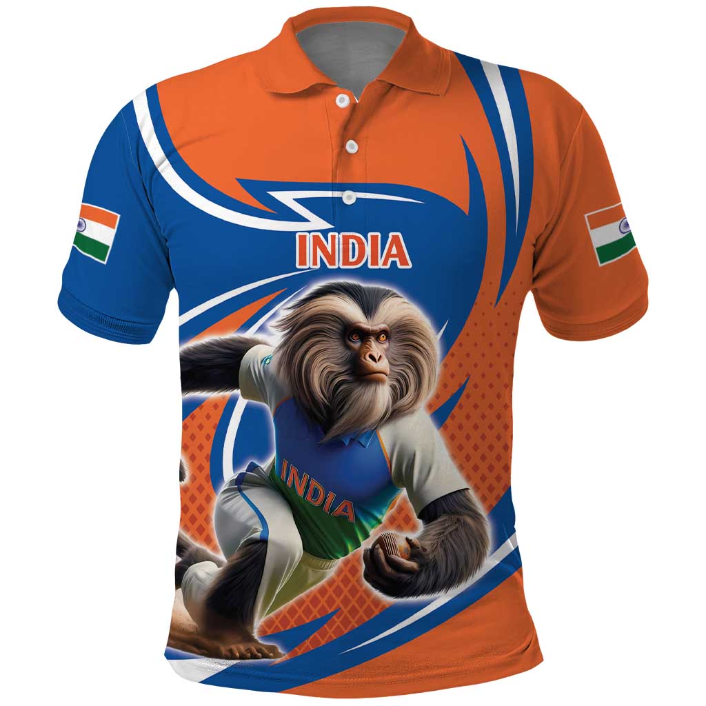 Indian Nilgiri Langur Cricket Custom Polo Shirt Unique Pattern