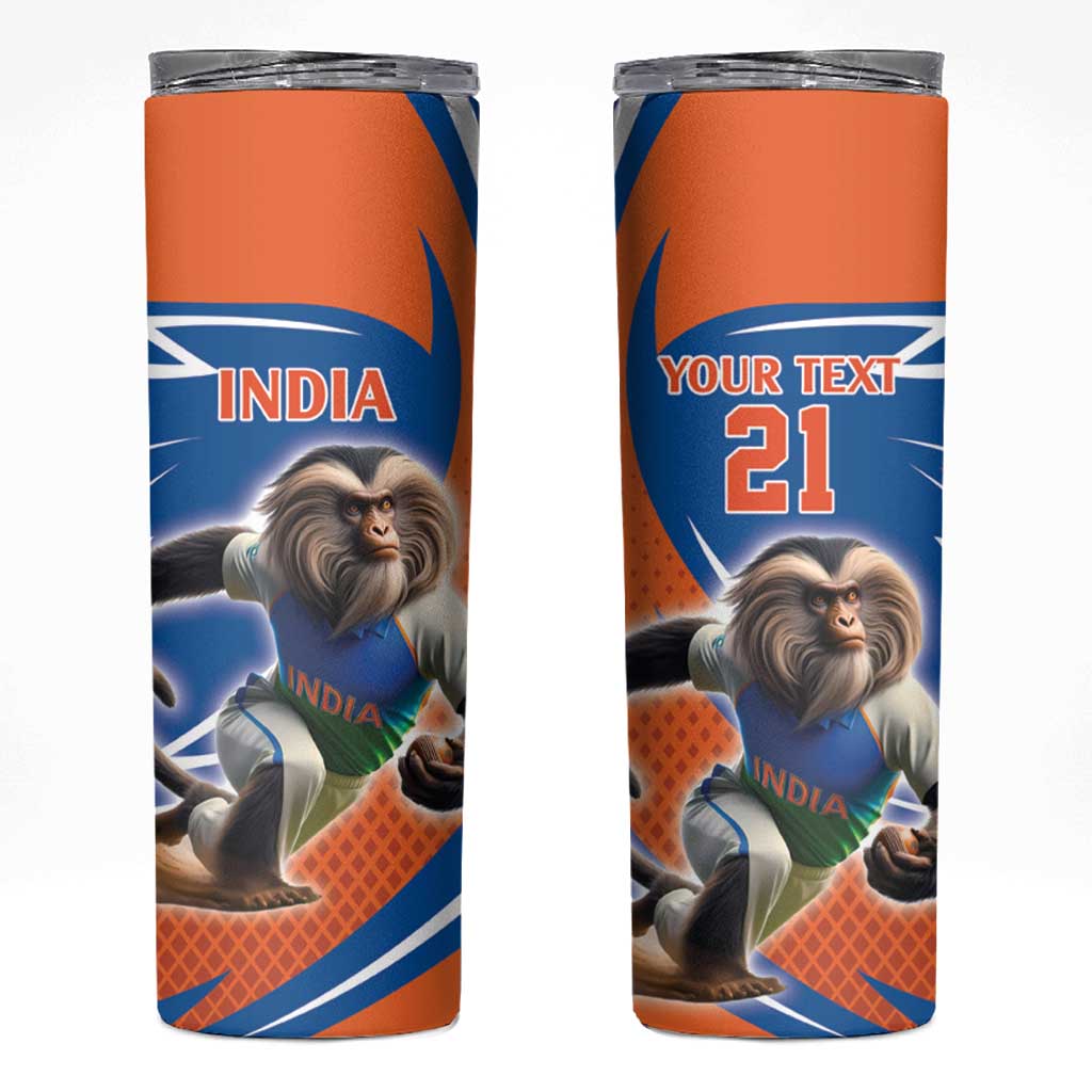 Indian Nilgiri Langur Cricket Custom Skinny Tumbler Unique Pattern