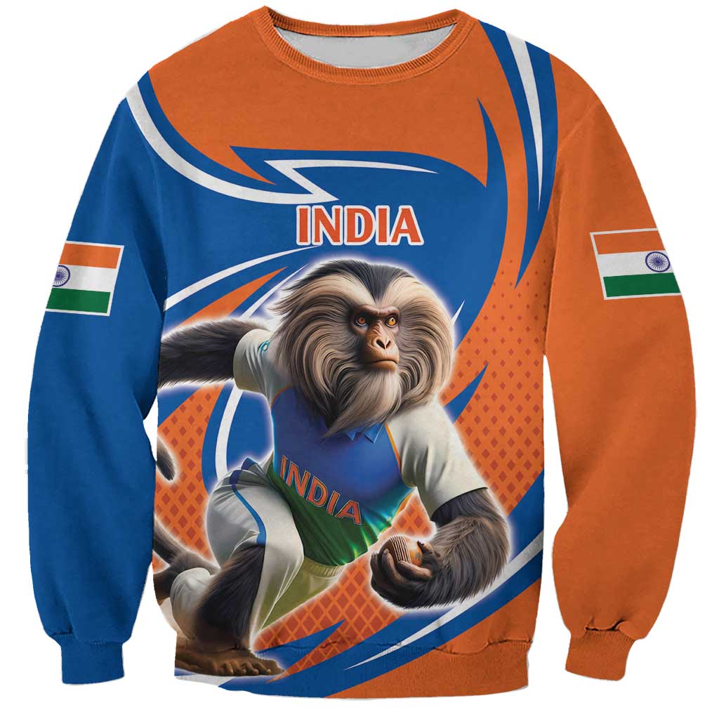 Indian Nilgiri Langur Cricket Custom Sweatshirt Unique Pattern