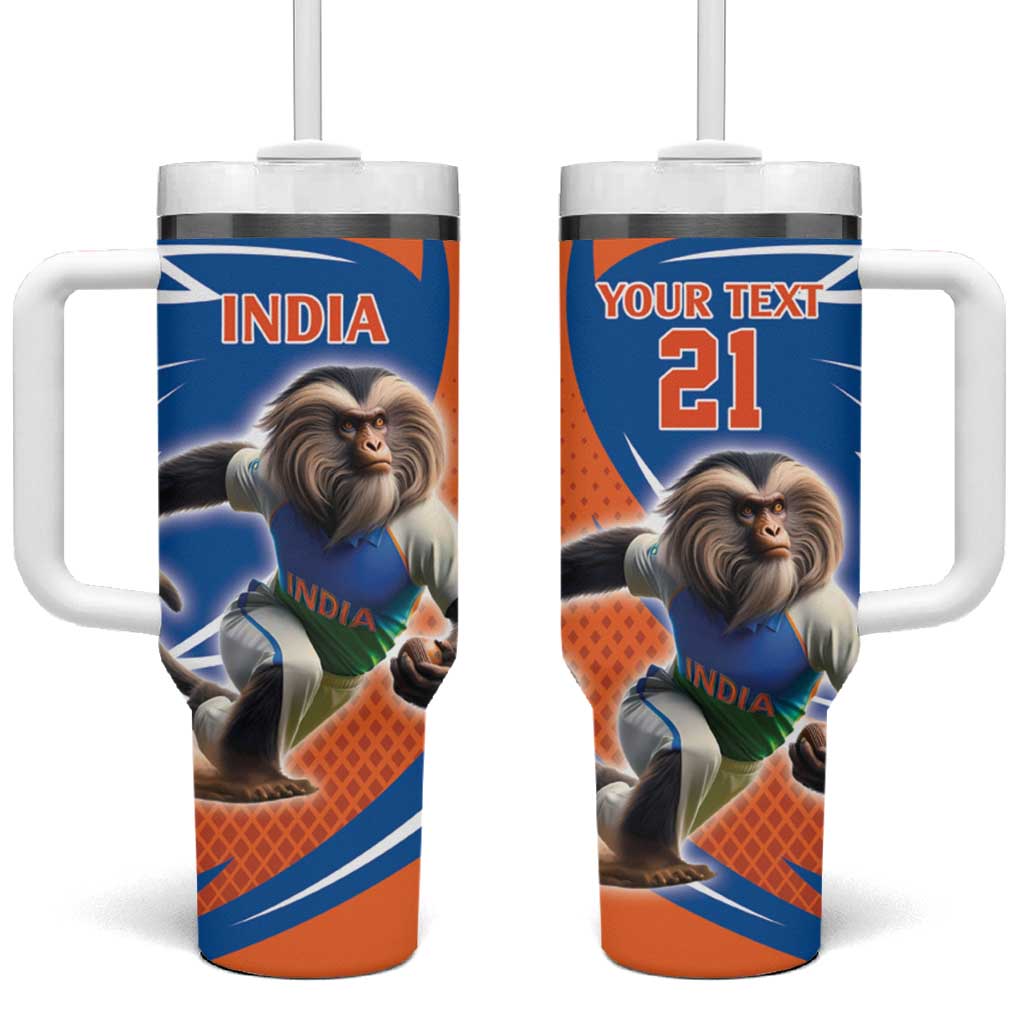 Indian Nilgiri Langur Cricket Custom Tumbler With Handle Unique Pattern