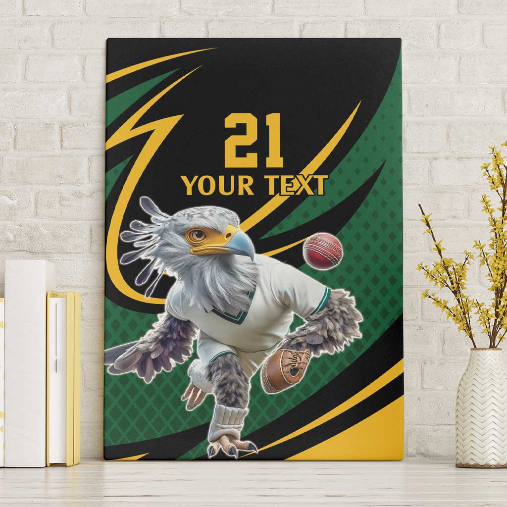 South African Secretary Bird Cricket Custom Canvas Wall Art Unique Pattern