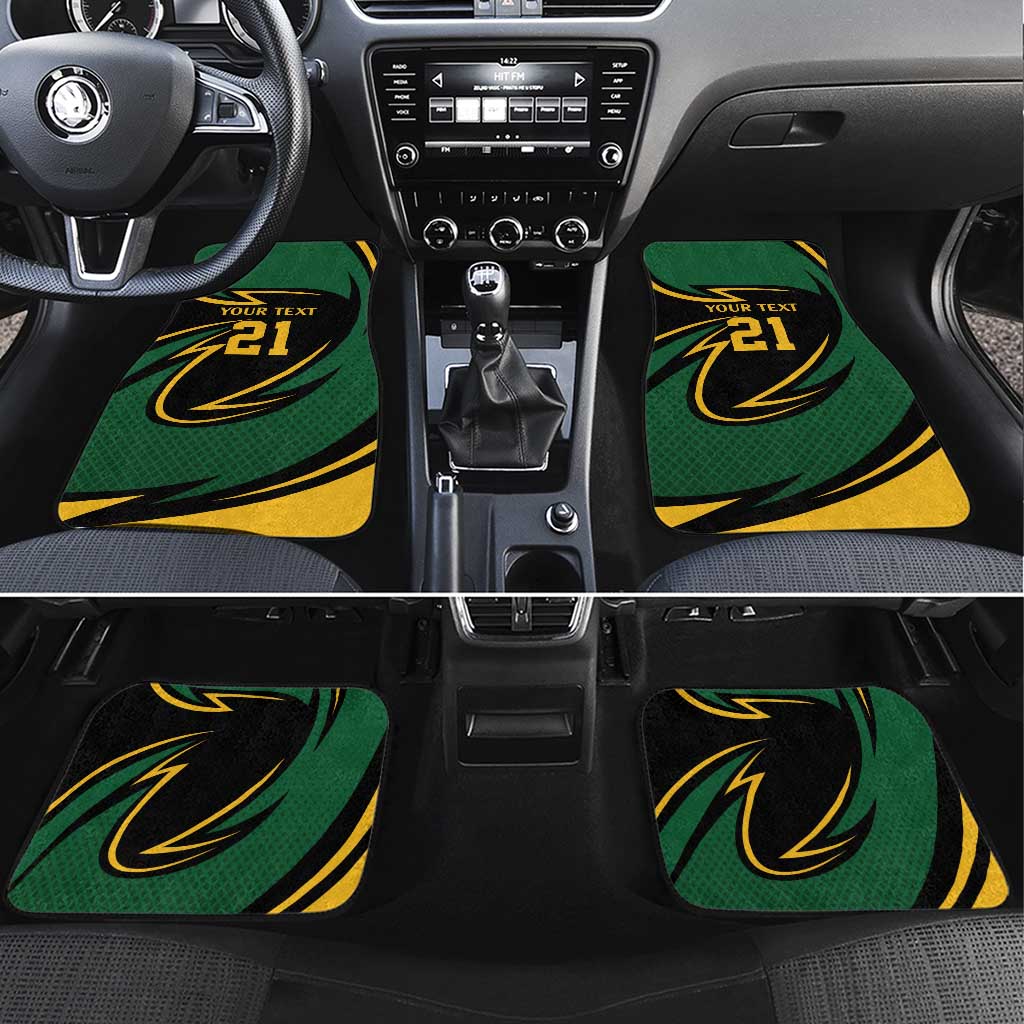 South African Secretary Bird Cricket Custom Car Mats Unique Pattern