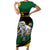 South African Secretary Bird Cricket Custom Family Matching Short Sleeve Bodycon Dress and Hawaiian Shirt Unique Pattern