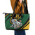 South African Secretary Bird Cricket Custom Leather Tote Bag Unique Pattern