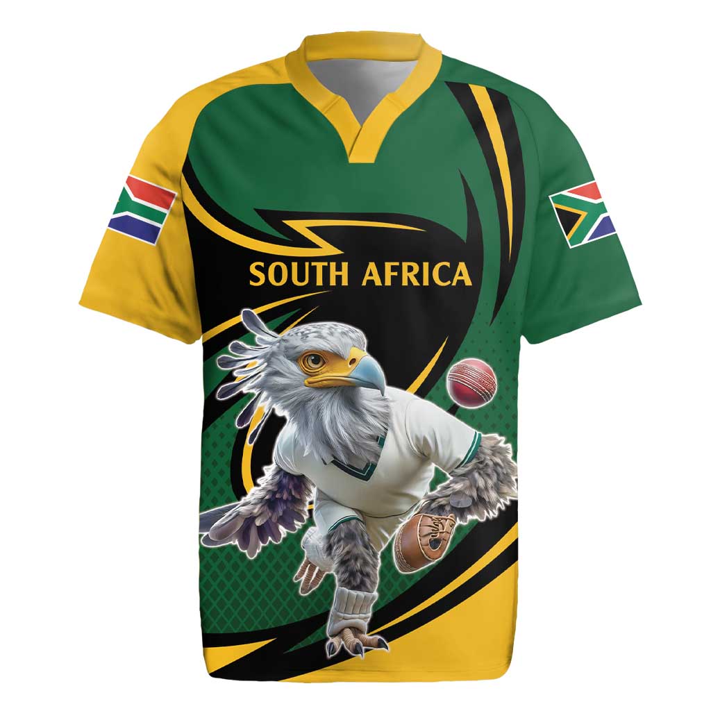 South African Secretary Bird Cricket Custom Rugby Jersey Unique Pattern