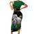 South African Secretary Bird Cricket Custom Short Sleeve Bodycon Dress Unique Pattern