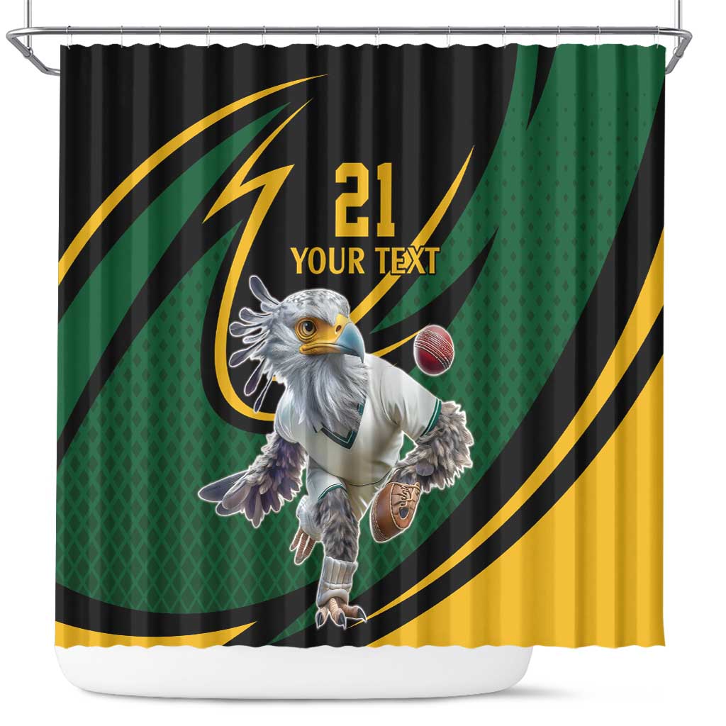 South African Secretary Bird Cricket Custom Shower Curtain Unique Pattern