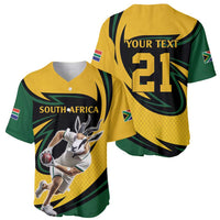 South African Springbok Cricket Custom Baseball Jersey Unique Pattern