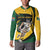 South African Springbok Cricket Custom Button Sweatshirt Unique Pattern