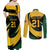 South African Springbok Cricket Custom Couples Matching Off Shoulder Maxi Dress and Long Sleeve Button Shirt Unique Pattern