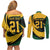 South African Springbok Cricket Custom Couples Matching Off Shoulder Short Dress and Long Sleeve Button Shirt Unique Pattern