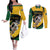 South African Springbok Cricket Custom Couples Matching Off The Shoulder Long Sleeve Dress and Long Sleeve Button Shirt Unique Pattern