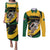 South African Springbok Cricket Custom Couples Matching Puletasi and Long Sleeve Button Shirt Unique Pattern