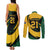 South African Springbok Cricket Custom Couples Matching Tank Maxi Dress and Long Sleeve Button Shirt Unique Pattern