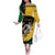 South African Springbok Cricket Custom Family Matching Off The Shoulder Long Sleeve Dress and Hawaiian Shirt Unique Pattern