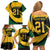 South African Springbok Cricket Custom Family Matching Off Shoulder Short Dress and Hawaiian Shirt Unique Pattern