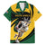 South African Springbok Cricket Custom Family Matching Short Sleeve Bodycon Dress and Hawaiian Shirt Unique Pattern