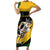 South African Springbok Cricket Custom Family Matching Short Sleeve Bodycon Dress and Hawaiian Shirt Unique Pattern